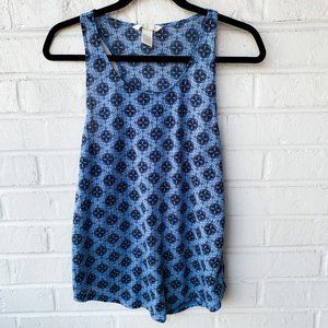 H&M | Blue Paisley Tank Top